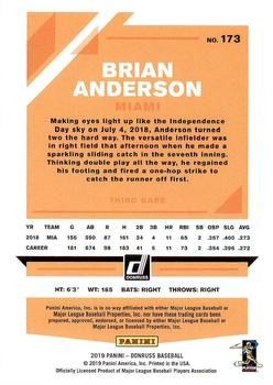2019 Donruss #173 Brian Anderson Back