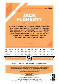 2019 Donruss #176 Jack Flaherty Back