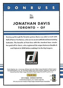 2019 Donruss #221 Jonathan Davis Back