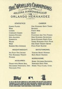2006 Topps Allen & Ginter #108 Orlando Hernandez Back