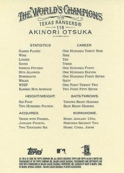 2006 Topps Allen & Ginter #119 Akinori Otsuka Back