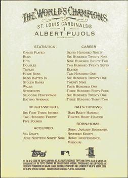 2006 Topps Allen & Ginter #1 Albert Pujols Back