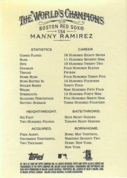 2006 Topps Allen & Ginter #154 Manny Ramirez Back