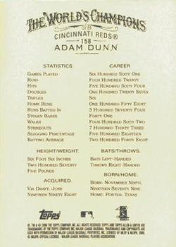 2006 Topps Allen & Ginter #158 Adam Dunn Back