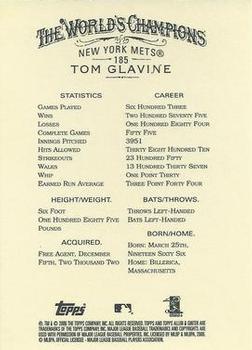2006 Topps Allen & Ginter #185 Tom Glavine Back