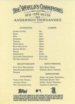 2006 Topps Allen & Ginter #263 Anderson Hernandez Back