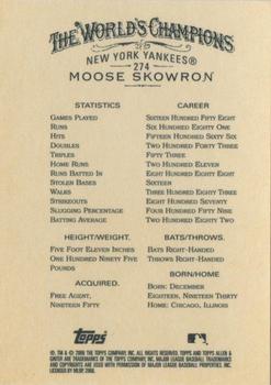 2006 Topps Allen & Ginter #274 Moose Skowron Back