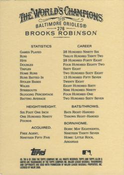 2006 Topps Allen & Ginter #276 Brooks Robinson Back