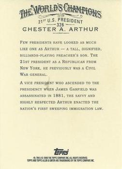 2006 Topps Allen & Ginter #326 Chester A. Arthur Back