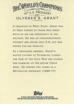 2006 Topps Allen & Ginter #327 Ulysses S. Grant Back
