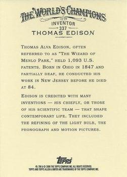 2006 Topps Allen & Ginter #337 Thomas Edison Back
