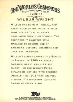 2006 Topps Allen & Ginter #339 Wilbur Wright Back
