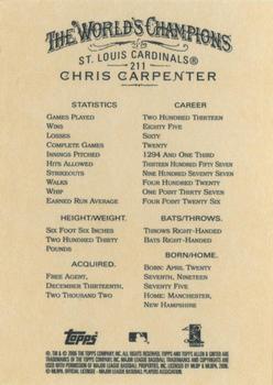 2006 Topps Allen & Ginter #211 Chris Carpenter Back