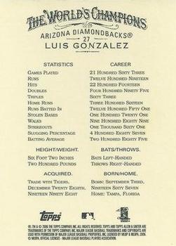 2006 Topps Allen & Ginter #27 Luis Gonzalez Back