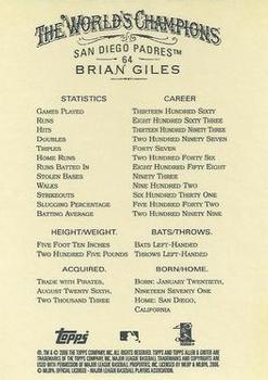 2006 Topps Allen & Ginter #64 Brian Giles Back