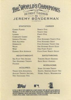 2006 Topps Allen & Ginter #73 Jeremy Bonderman Back
