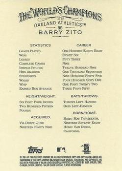 2006 Topps Allen & Ginter #90 Barry Zito Back
