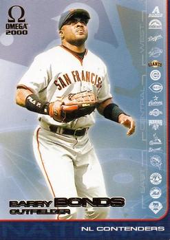 2000 Pacific Omega - NL Contenders #18 Barry Bonds Front