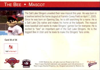 2005 MultiAd Salt Lake Stingers #36 The Bee Back