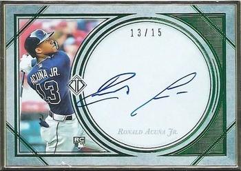 2018 Topps Transcendent Collection - Transcendent Collection Autographs Emerald #TCA-RAC Ronald Acuña Jr. Front