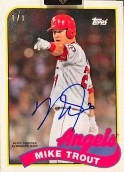 2018 Topps Transcendent Collection - Mike Trout Through the Years Autographs #MT-1989 Mike Trout Front
