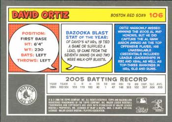 2006 Bazooka #106 David Ortiz Back