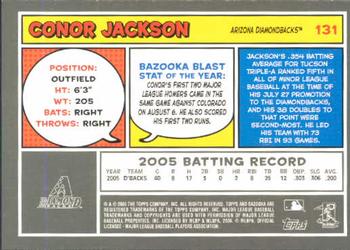2006 Bazooka #131 Conor Jackson Back