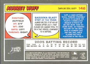 2006 Bazooka #146 Aubrey Huff Back