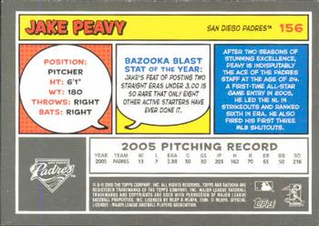 2006 Bazooka #156 Jake Peavy Back