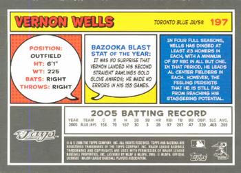 2006 Bazooka #197 Vernon Wells Back