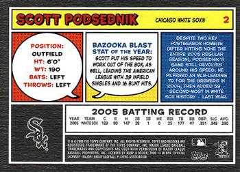 2006 Bazooka #2 Scott Podsednik Back