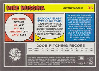 2006 Bazooka #35 Mike Mussina Back