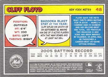 2006 Bazooka #48 Cliff Floyd Back