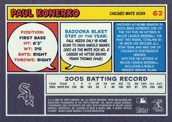 2006 Bazooka #62 Paul Konerko Back
