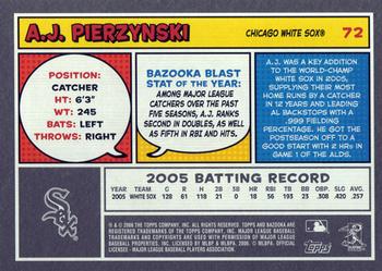 2006 Bazooka #72 A.J. Pierzynski Back