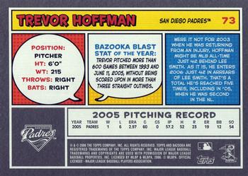 2006 Bazooka #73 Trevor Hoffman Back