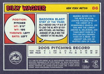 2006 Bazooka #86 Billy Wagner Back
