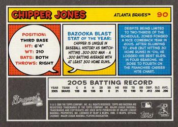 2006 Bazooka #90 Chipper Jones Back