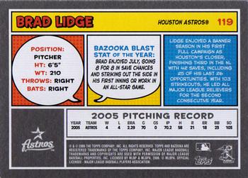 2006 Bazooka #119 Brad Lidge Back