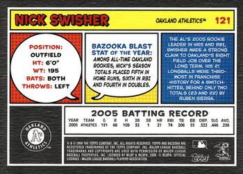 2006 Bazooka #121 Nick Swisher Back