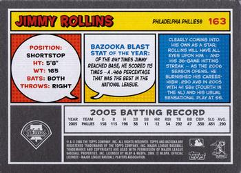 2006 Bazooka #163 Jimmy Rollins Back