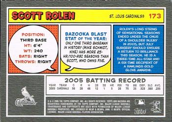 2006 Bazooka #173 Scott Rolen Back