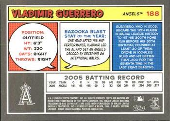 2006 Bazooka #188 Vladimir Guerrero Back