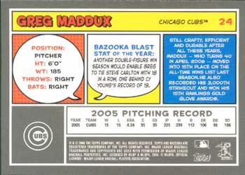 2006 Bazooka #24 Greg Maddux Back