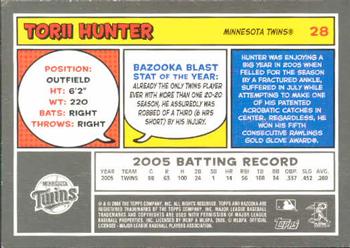 2006 Bazooka #28 Torii Hunter Back