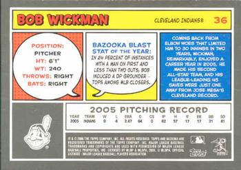 2006 Bazooka #36 Bob Wickman Back