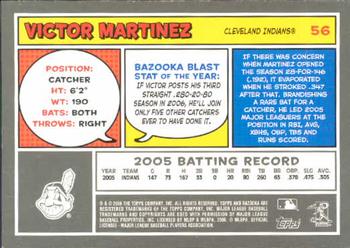 2006 Bazooka #56 Victor Martinez Back