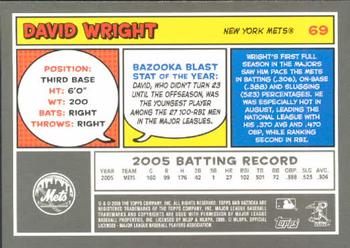 2006 Bazooka #69 David Wright Back