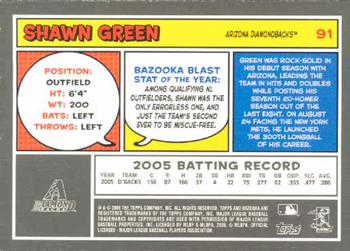 2006 Bazooka #91 Shawn Green Back