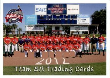 2012 Grandstand Brevard County Manatees #NNO Checklist Front